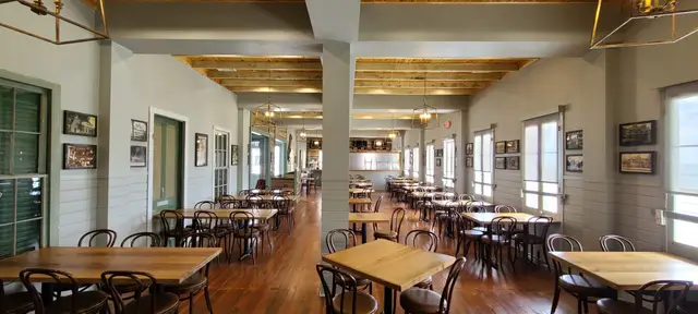 Inside the 1880s Frapart Hotel dining room