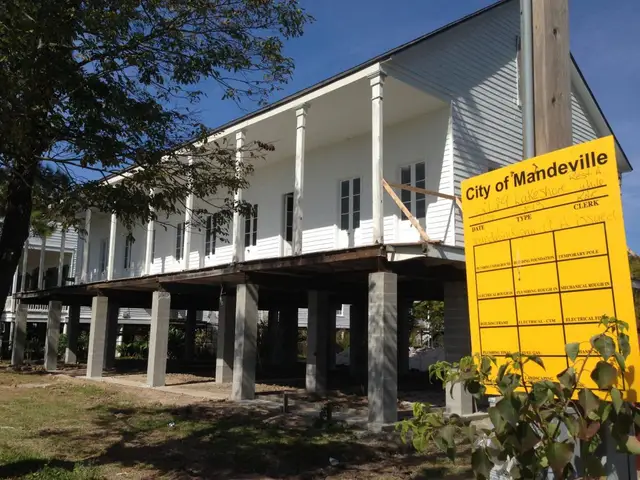 The Frapart Hotel raised on new piers during restoration